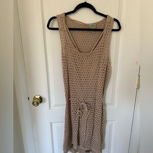 beige beach cover up, NEVER WORN.